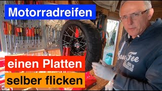 Motorradreifen selber flicken [upl. by Aubin]