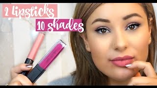 2 Lipsticks 10 Shades  How to mix matte liquid lipsticks  scattynattyxx [upl. by Ahcila]