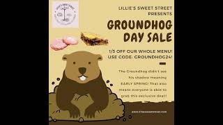 Groundhogs day is here and that means EARLY SPRING❗️ Get 13 off our whole menu use code GROUNDHOG [upl. by Etteoj]