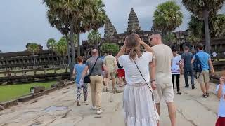 Beautiful view in Angkor Wat temple in Cambodia Country [upl. by Brittan]