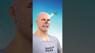 Regrowing New Nose👃 3d animation😱 shorts [upl. by Aneled]