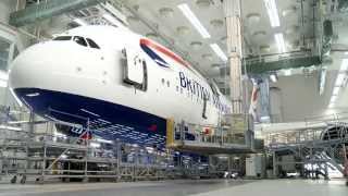 British Airways first Airbus A380 receives its colours [upl. by Newby]