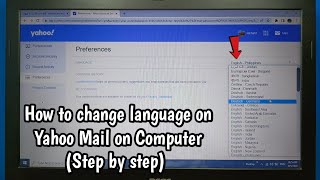 How to change language on Yahoo Mail on Computer  Google Chrome App Step by step [upl. by Tamarra]