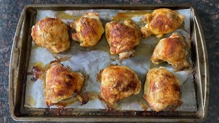 Baked Bone In Chicken Thighs [upl. by Joan298]