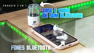 Conheça o Fone Bluetooth Com Caixa de Som na Case  OneX Fon8225 Produto 2 em 1 [upl. by Nesyrb]