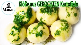 Kartoffelklöße selber machen aus GEKOCHTEN Kartoffeln Rezept  Klöße machen  Mainii [upl. by Chong96]