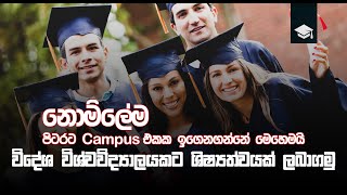 How to get foreign university scholarship srilanka student  විදේශ විශ්වවිද්‍යාලයකට ශිෂ්‍යත්වයක් [upl. by Lusty]