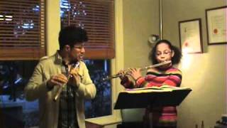 Flute duet 1 Allegretto  Bousquet [upl. by Elletnohs]