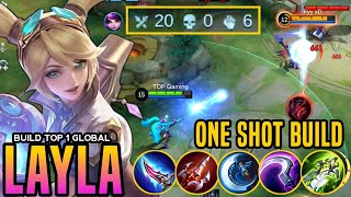 LAYLA HACKER BUILD ONE SHOT BUILD LAYLA CRAZY DMG  Build Top Global Layla 2024  MLBB [upl. by Peih]