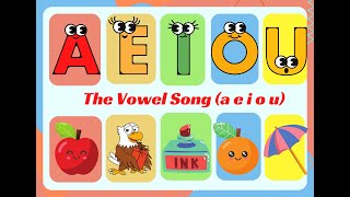 The Short Vowel Song  Learn A E I O U Alphabets  Best Phonics for Kids [upl. by Key619]