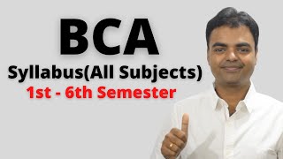 BCA Syllabus All Subjects All Subjects of BCA You will Study in 3 Years [upl. by Grados]