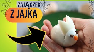 Jak zrobić zająca wielkanocnego z JAJKA 🐣 Kreatywna wielkanocna dekoracja DIY 😍 [upl. by Ennoved]