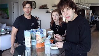 EATING FOOD OUT OF A BAG MUKBANG FT DAVID CARLY AND ERIN [upl. by Kurzawa]