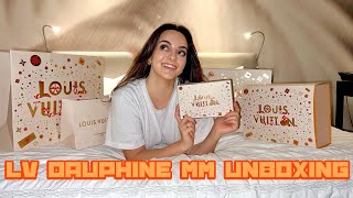 Louis Vuitton Dauphine MM bag unboxing [upl. by Short]