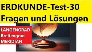 GeografieFragen  30 Fragen  Längengrade Breitengrade Meridian Winkelsekunden [upl. by Codding]