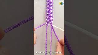 240 Bracelet Knitting Tutorial Macrame shorts macrametutorial tricks howto craftideas [upl. by Nwahsyar565]