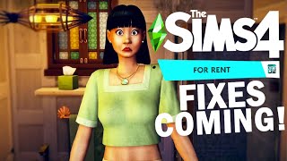 Sims 4 For Rent Fixes Finally Coming ⚠️  the sims 4 news amp updates [upl. by Nettie211]