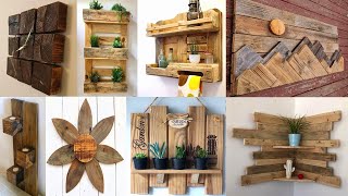 60 Pallet Wood Wall Decor  Wall Storage Projects For You To Try At Home [upl. by Nnylakcaj]