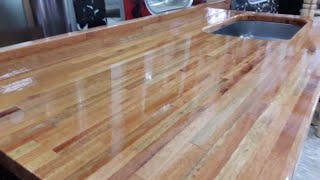 MESADA DE MADERA PARA COCINA [upl. by Assirahs524]