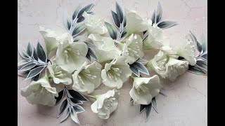 Kwiaty z foamiranu  tutorial Foamiran flowers  tutorial [upl. by Ecirahc]