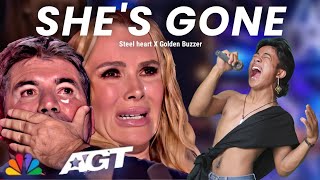 Golden Buzzer  Simon Cowell cried when he heard the song Shes Gone with an extraordinary voice [upl. by Aneliram]