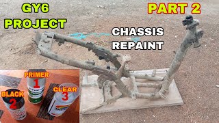 Gy6 Project  Mio Restoration Part 2  Chassis Repaint  MOTOR LIKOT [upl. by Gluck]