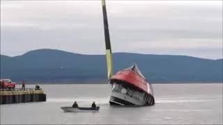 Pilot Boat Capsize Test [upl. by Ltsyrk963]