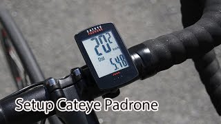 How to setup bicycle speedometer Cateye Padrone CCPA100W  Cách cài đặt đồng hồ cateye padrone [upl. by Pomeroy116]