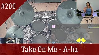 AnnasDrums 👱🏼‍♀️🥁🤘🏼  Melodics drums 200  Take On Me  Aha Melodics drums cover grade 3 [upl. by Feerahs]