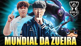 VIRADA IMPOSSÍVEL em T1 x G2 e o MELHOR JAX do MUNDO  MUNDIAL DA ZUEIRA  WORLDS 2024 [upl. by Hammock332]