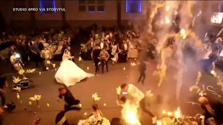 Fire at wedding in Iraq leaves over 100 dead injures 150 [upl. by Atiugram965]