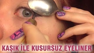 Kaşık İle Kusursuz Eyeliner [upl. by Akselav]