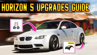 How to Build Fast Cars in Forza Horizon 5  BuildingUpgrade Parts Guide [upl. by Eanrahs905]