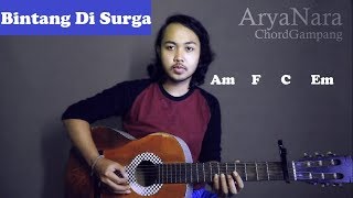 Chord Gampang Bintang Di Surga  Peterpan by Arya Nara Tutorial Gitar Untuk Pemula [upl. by Alanna595]