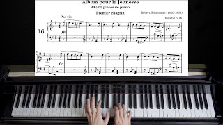 Schumann  Erster Verlust First loss Op 68 No 16  Piano Tutorial [upl. by Yenffad126]