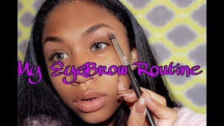 MY EVERYDAY EYEBROW ROUTINE  blasianbabylola [upl. by Ezaria]