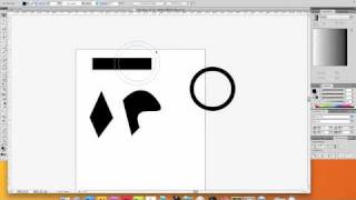 How to Combine Simple Shapes with pathfinder in adobe Illustrator CS4 CS5 [upl. by Dnomso]