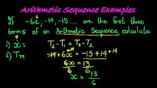 Arithmetic Sequence Example [upl. by Yellac316]