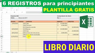 ASIENTOS CONTABLES en el LIBRO DIARIO ejercicios resueltos [upl. by Lasiaf]