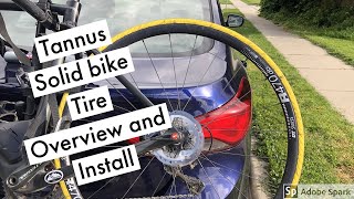 Tannus Solid Bike Tire Overview and install First look No more flats [upl. by Aneen]