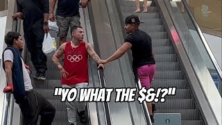 Touching Hands On The Escalator Prank 😱 [upl. by Girardi]