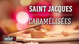 Saint jacques caramélisées  Les recettes Weber [upl. by Haddad640]