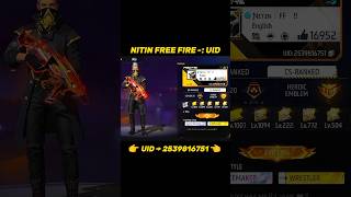 nitin free fire uid [upl. by Lethia]