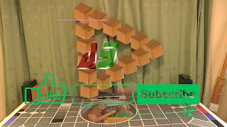 How to construct a Penrose Triangle impossible object illusion out of cardboard [upl. by Adine]