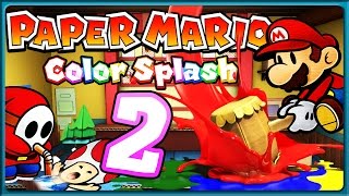 PAPER MARIO COLOR SPLASH Part 2 Kampfkarten Farbhammer und große Farbsterne [upl. by Akcirre]