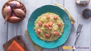 Risotto al salmone crema di robiola e semi di papavero [upl. by Rugg]