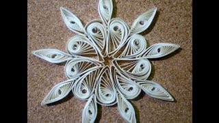 Quilled christmas decoration n°1 step by step [upl. by Marx968]