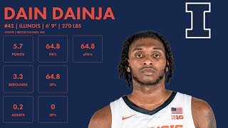 Dain Dainja  Illinois  202324 Transfer Portal Highlights [upl. by Denni]