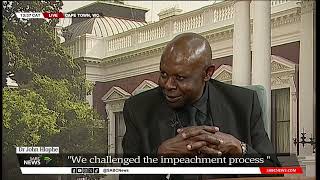 7th Administration  Dr John Hlophe on his impeachment the JSC joining the MK Party and the GNU [upl. by Nyrb654]