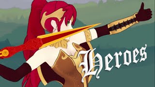 RWBY AMV Pyrrha Nikos  Heroes [upl. by Idaf]